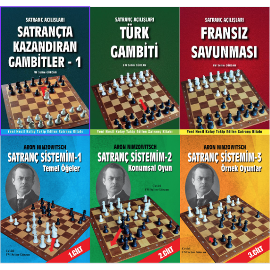 Yeni 6 kitap (Türk Gambiti, Fransız Savunması, Kazandıran Gambitler - 1, Satranç Sistemim 1-2-3)